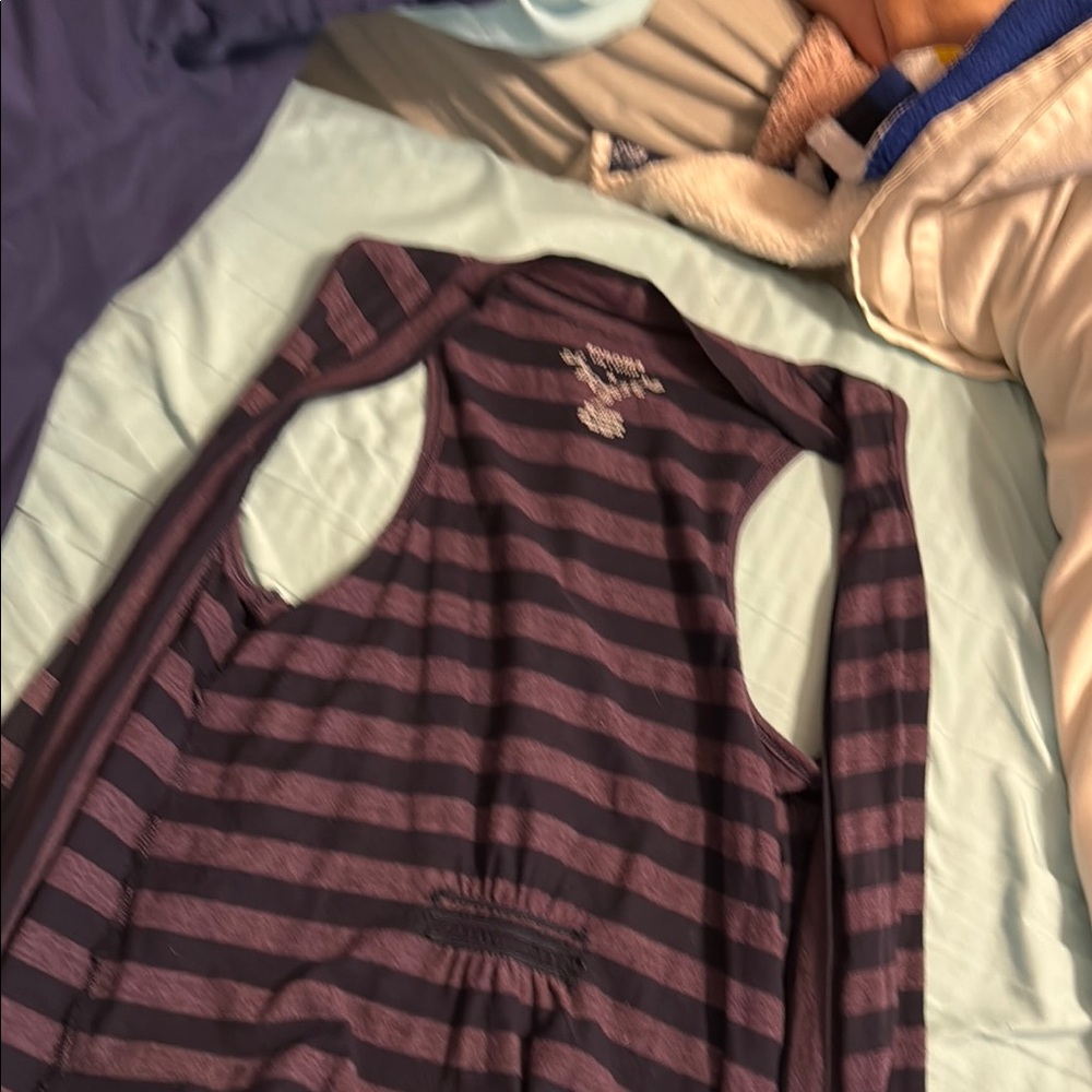 Sonoma Purple and Black Striped Blouse